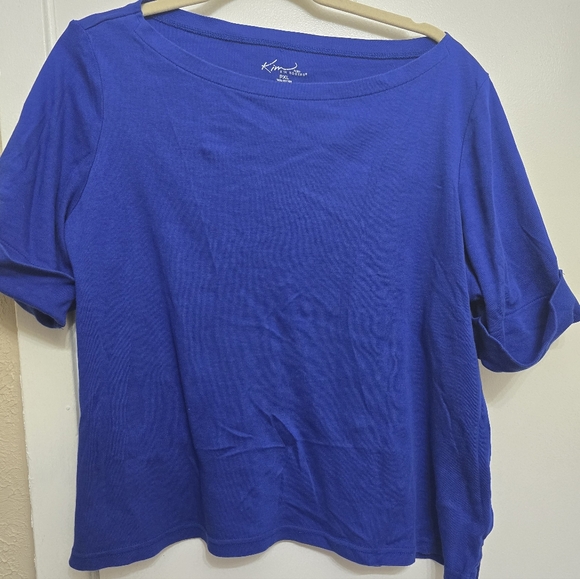 Kim Rogers Women's Royal Blue Short Sleeve Top - Picture 1 of 3